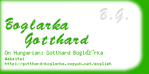 boglarka gotthard business card